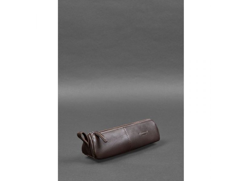 Кожаный пенал-несессер (футляр для очков) 4.0 Темно-коричневый, фото 3