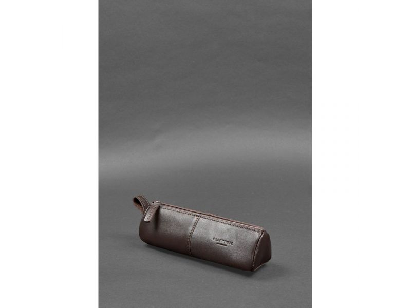 Кожаный пенал-несессер (футляр для очков) 4.0 Темно-коричневый, фото 4