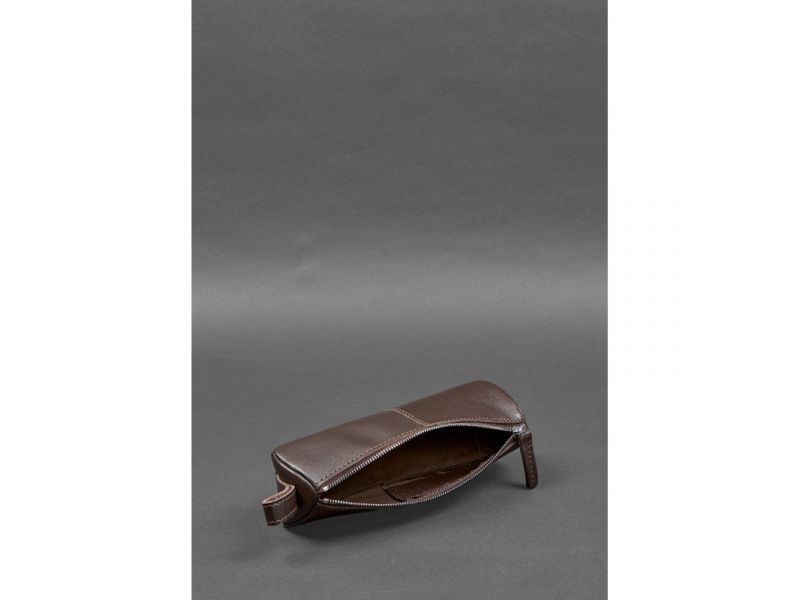 Кожаный пенал-несессер (футляр для очков) 4.0 Темно-коричневый, фото 5