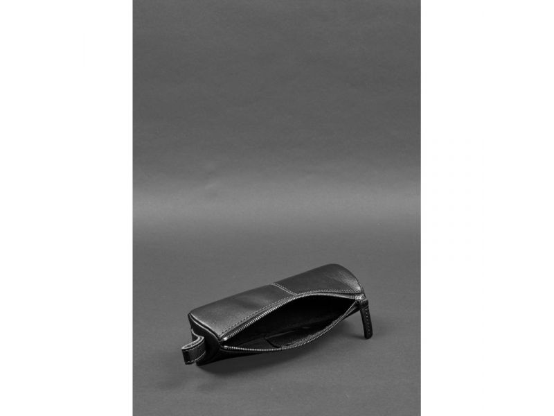 Кожаный пенал-несессер (футляр для очков) 4.0 Черный, фото 5