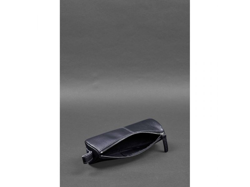 Кожаный пенал-несессер (футляр для очков) 4.0 Темно-синий, фото 5