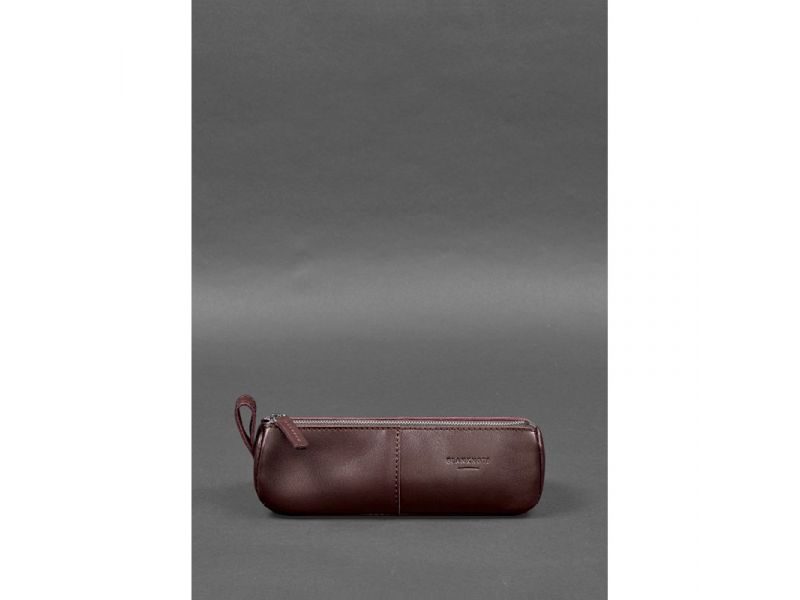 Кожаный пенал-несессер (футляр для очков) 4.0 Бордовый, фото 1