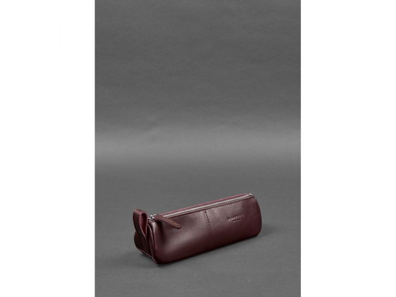 Кожаный пенал-несессер (футляр для очков) 4.0 Бордовый, фото 3