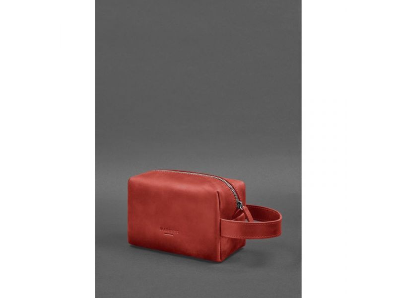 Кожаная косметичка-несессер 5.0 Коралл Crazy Horse, фото 2