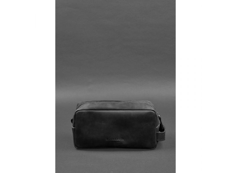 Кожаная косметичка-несессер 6.0 черный Crazy Horse, фото 1