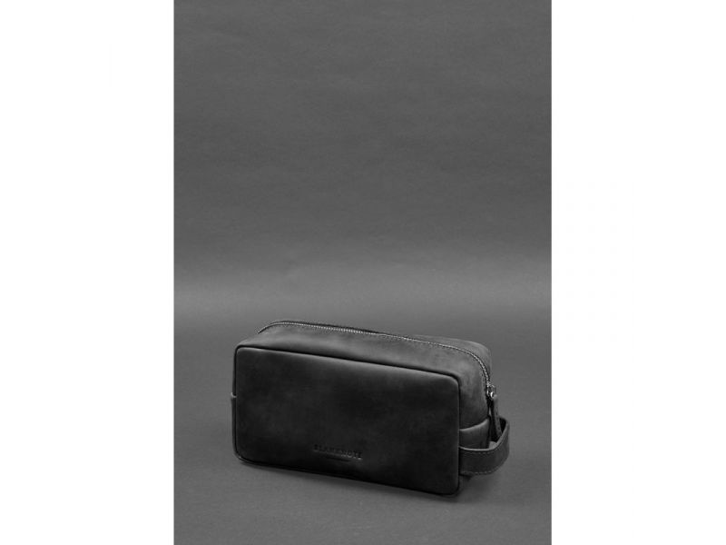 Кожаная косметичка-несессер 6.0 черный Crazy Horse, фото 2