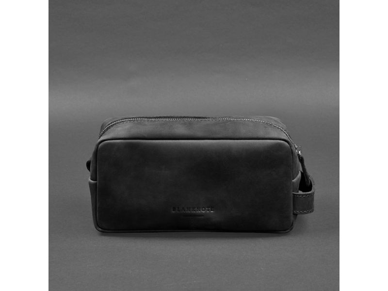 Кожаная косметичка-несессер 6.0 черный Crazy Horse, фото 6