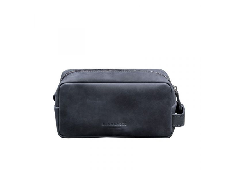 Кожаная косметичка-несессер 6.0 синий Crazy Horse, фото 7