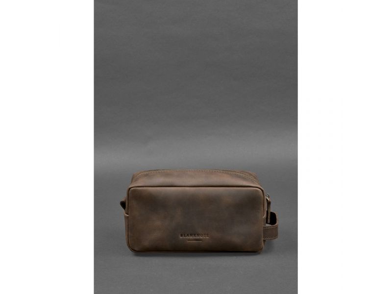 Кожаная косметичка-несессер 6.0 темно-коричневый Crazy Horse, фото 1