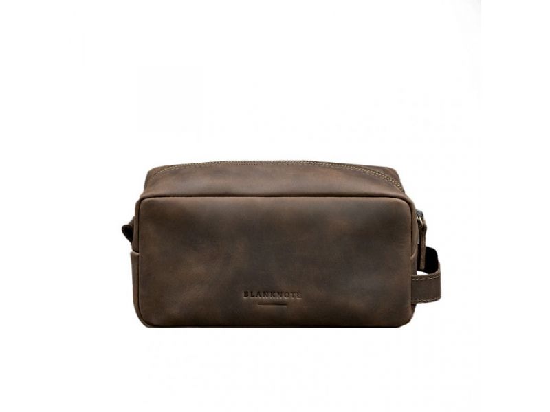 Кожаная косметичка-несессер 6.0 темно-коричневый Crazy Horse, фото 7