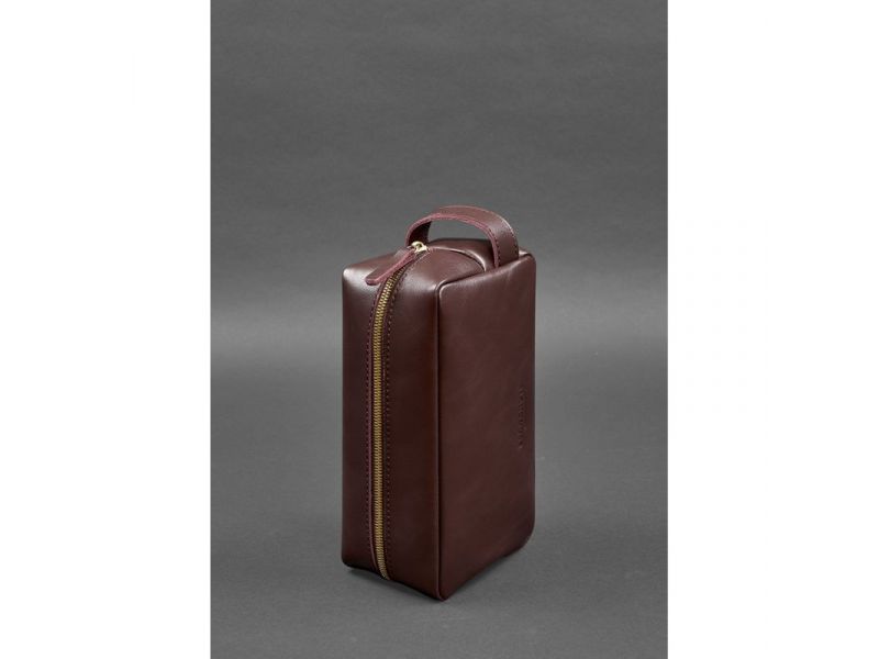 Кожаная косметичка-несессер 6.0 бордовый, фото 4