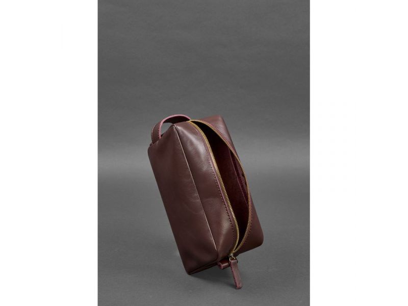 Кожаная косметичка-несессер 6.0 бордовый, фото 5