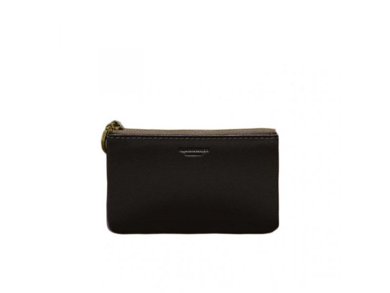 Кожаная монетница / мини-косметичка 3.0 темно-коричневая краст, фото 4