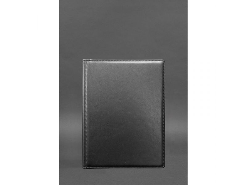 Кожаная папка для документов на подпись черная, фото 1