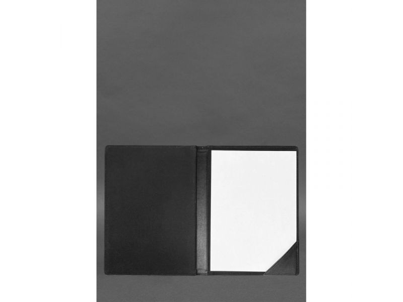 Кожаная папка для документов на подпись черная, фото 3