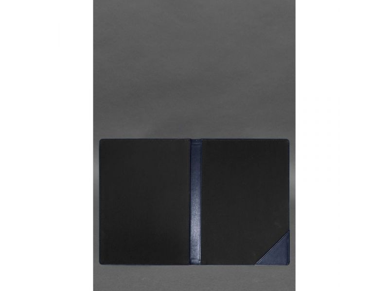 Кожаная папка для документов на подпись темно-синяя, фото 3