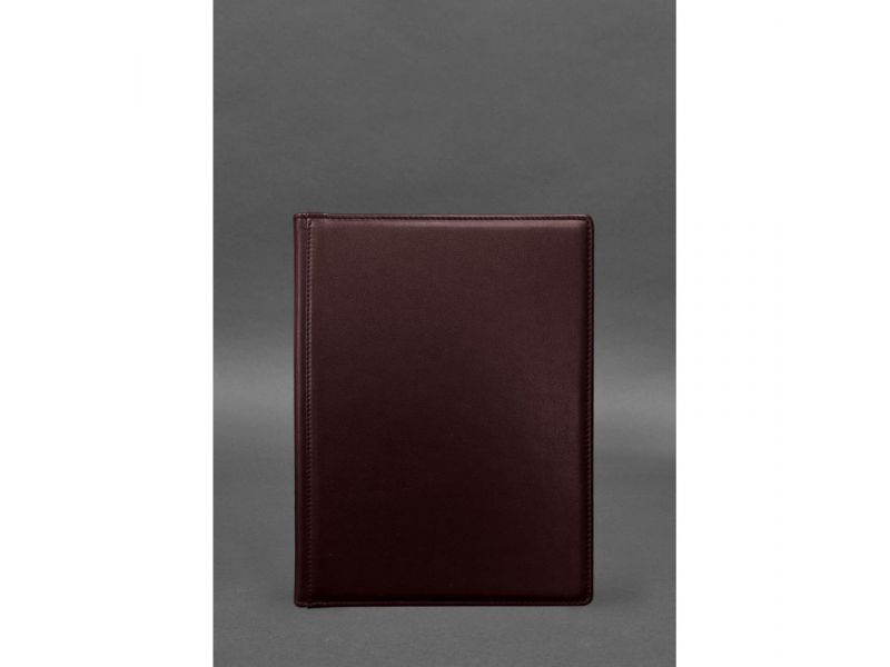 Кожаная папка для документов на подпись бордовая, фото 1