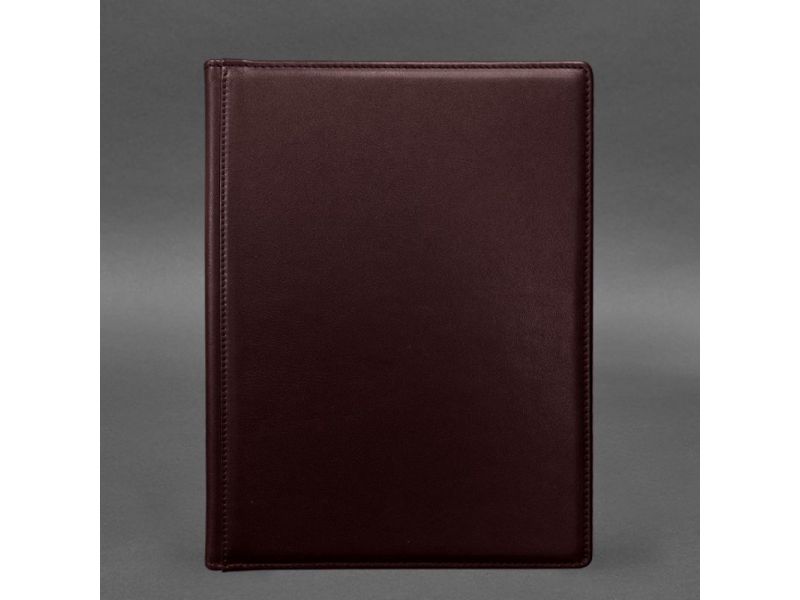 Кожаная папка для документов на подпись бордовая, фото 4