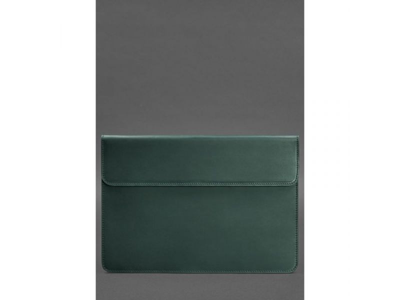 Кожаный чехол-конверт на магнитах для ноутбука Универсальный Зеленый Crazy Horse, фото 1