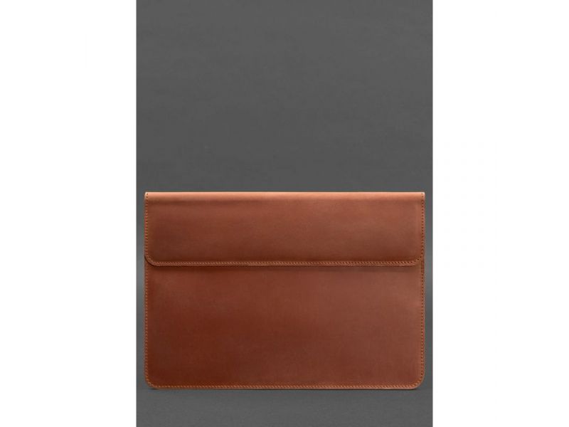Кожаный чехол-конверт на магнитах для ноутбука Универсальный Светло-коричневый Crazy Horse, фото 1