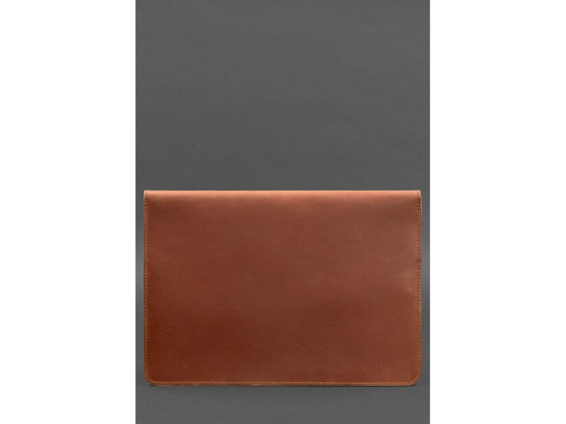 Кожаный чехол-конверт на магнитах для ноутбука Универсальный Светло-коричневый Crazy Horse, фото 3