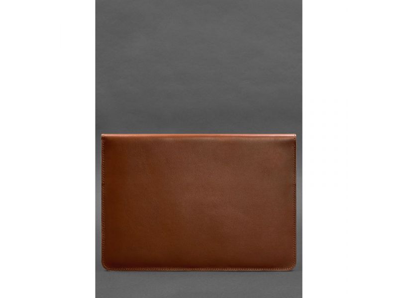 Кожаный чехол-конверт на магнитах для ноутбука Универсальный Светло-коричневый, фото 3