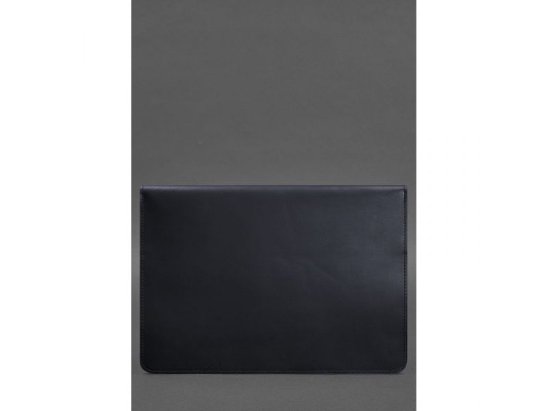 Кожаный чехол-конверт на магнитах для ноутбука Универсальный Синий Crazy Horse, фото 3