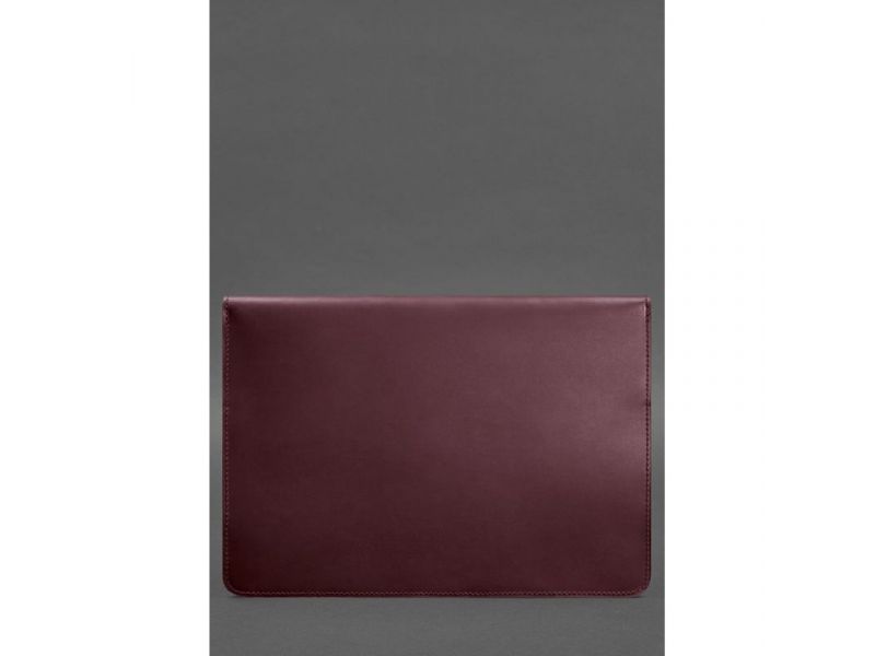 Кожаный чехол-конверт на магнитах для ноутбука Универсальный Бордовый Crazy Horse, фото 3