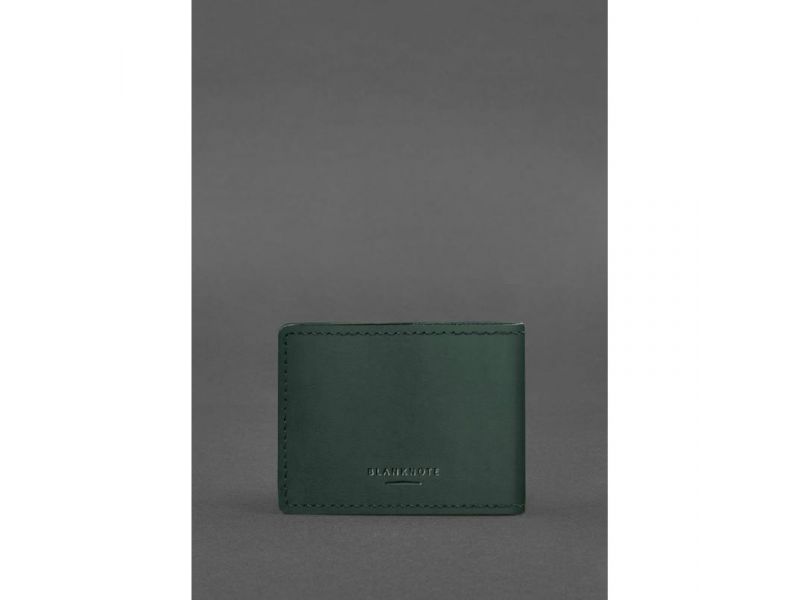 Кожаная обложка на удостоверение Морской охраны зеленая Crazy Horse, фото 3