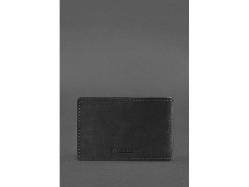 Кожаная обложка на удостоверение Государственной налоговой службы черная Crazy Horse, фото 3