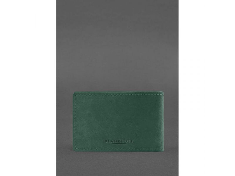 Кожаная обложка на удостоверение Государственной налоговой службы зеленая Crazy Horse, фото 3