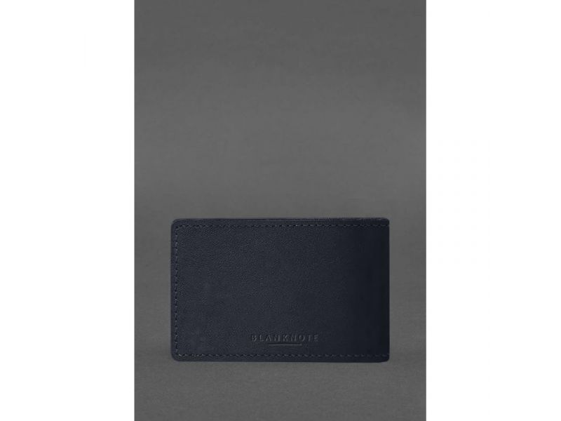 Кожаная обложка на удостоверение Государственной налоговой службы темно-синяя, фото 3