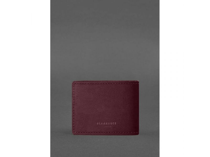 Кожаная обложка для удостоверения журналиста бордовая Crazy Horse, фото 3