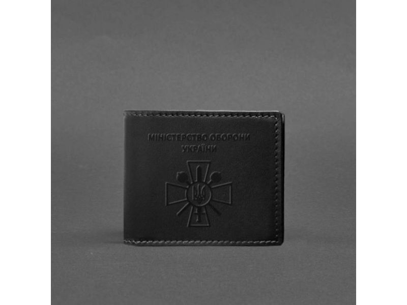 Кожаная обложка для удостоверения министерства обороны Черная, фото 4