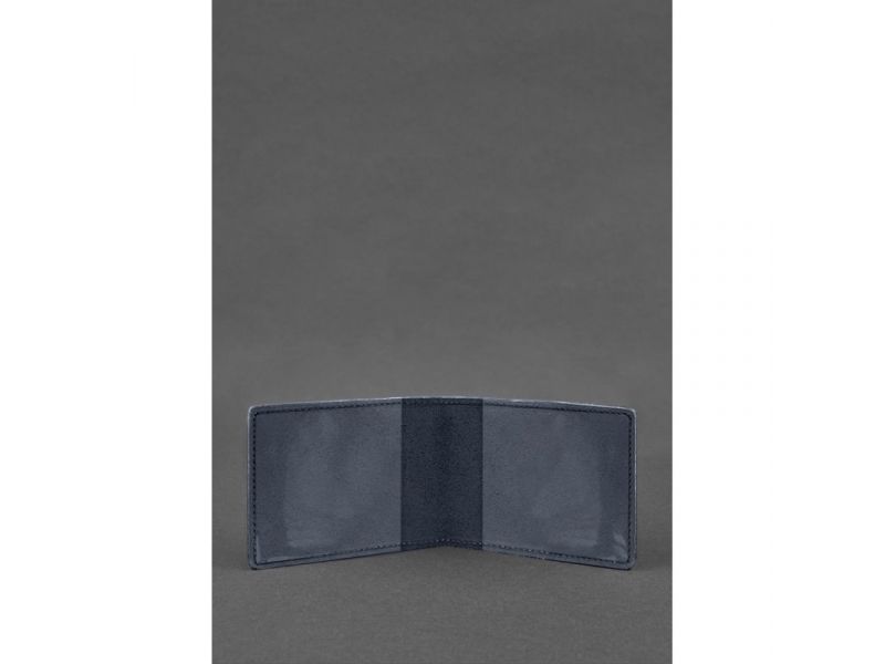 Кожаная обложка для удостоверения журналиста темно-синяя, фото 2