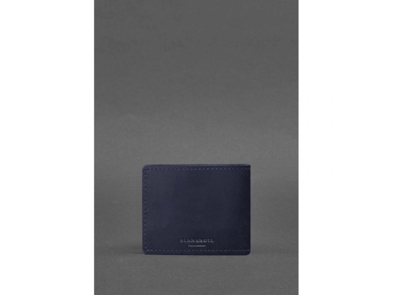 Кожаная обложка для удостоверения министерства обороны темно-синяя Crazy Horse, фото 3