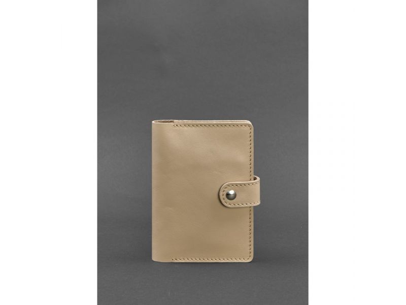 Кожаная обложка для паспорта 3.0 светло-бежевая, фото 1