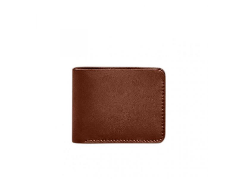 Кожаное портмоне 4.4 (с зажимом) светло-коричневое, фото 5