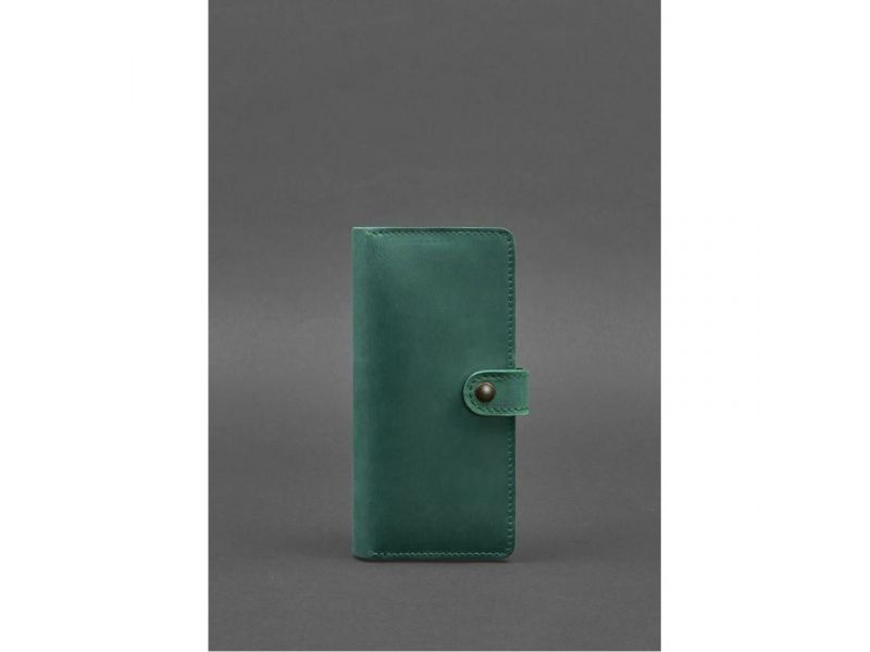 Кожаное портмоне 7.0 зеленый Crazy Horse, фото 1