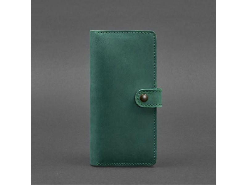 Кожаное портмоне 7.0 зеленый Crazy Horse, фото 5