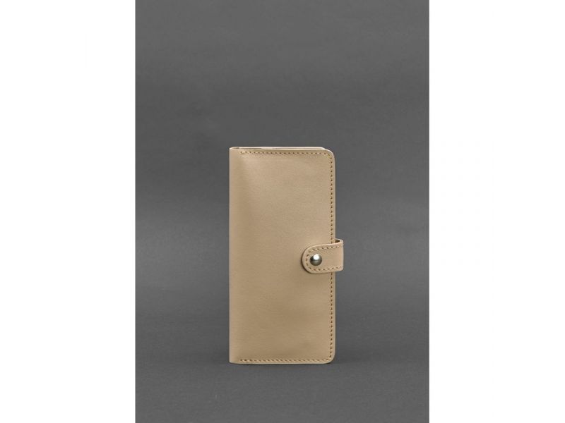 Кожаное женское портмоне 7.0 Светло-бежевый, фото 1