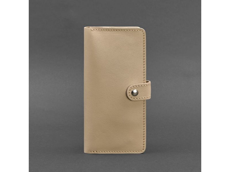 Кожаное женское портмоне 7.0 Светло-бежевый, фото 5