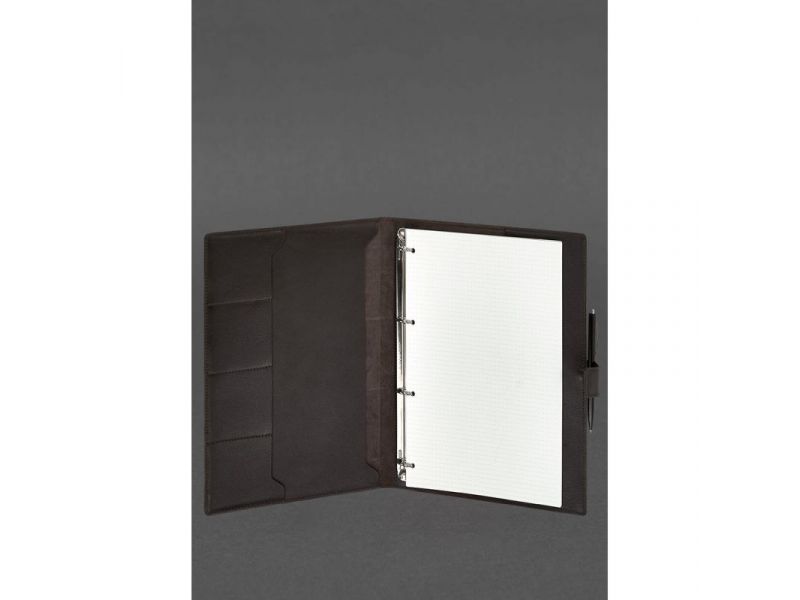 Кожаный блокнот А4 (софт-бук) 9.2 коричневый, фото 2