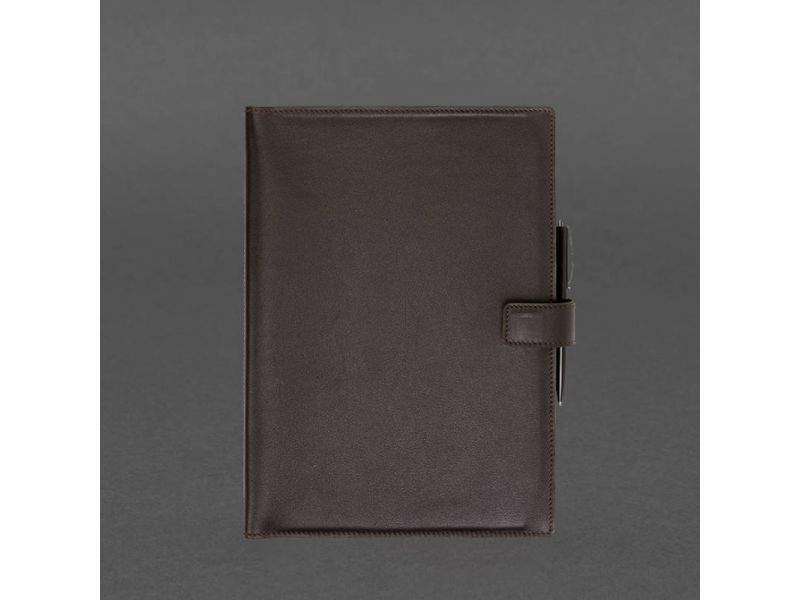Кожаный блокнот А4 (софт-бук) 9.2 коричневый, фото 6