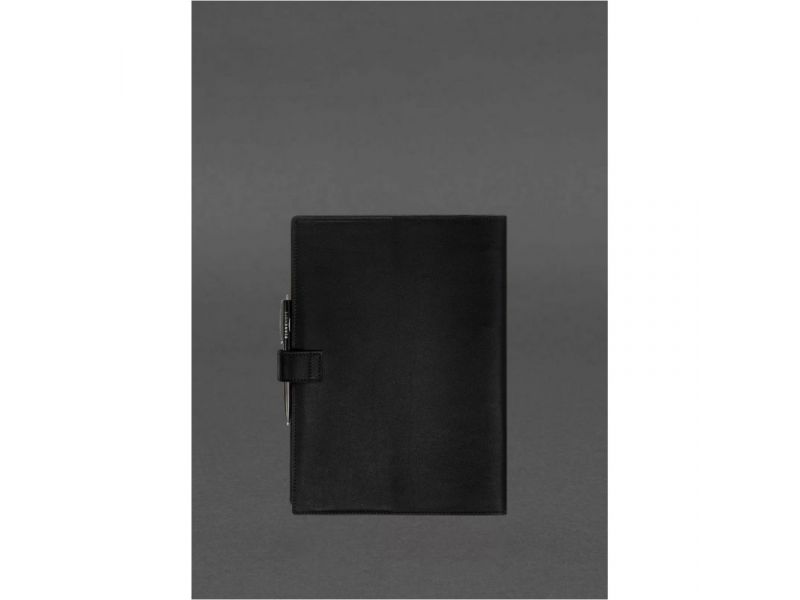 Кожаный блокнот А4 (софт-бук) 9.2 черный краст, фото 5