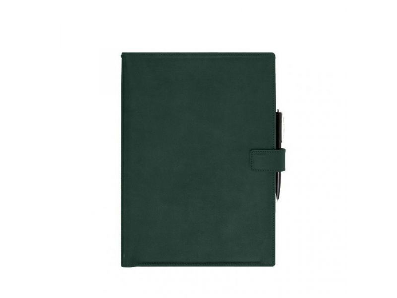 Кожаный блокнот А4 (софт-бук) 9.2 зеленый Crazy Horse, фото 7