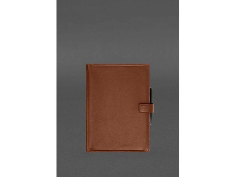 Кожаный блокнот А4 (софт-бук) 9.2 светло-коричневый Краст, фото 1