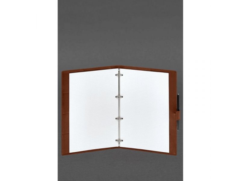 Кожаный блокнот А4 (софт-бук) 9.2 светло-коричневый Краст, фото 3