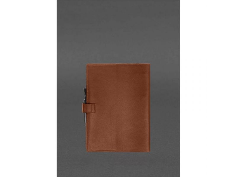 Кожаный блокнот А4 (софт-бук) 9.2 светло-коричневый Краст, фото 5