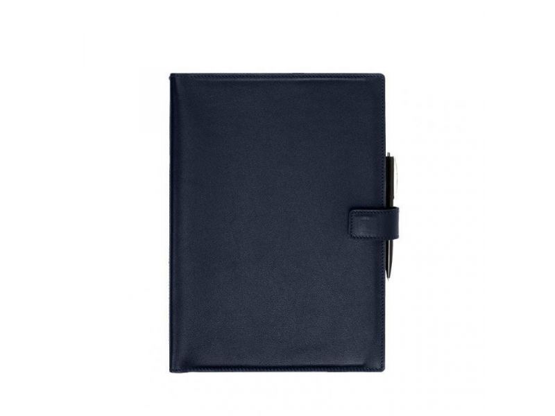 Кожаный блокнот А4 (софт-бук) 9.2 синий Краст, фото 7